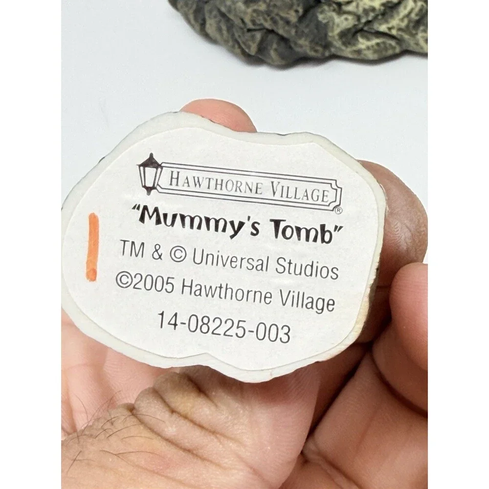 Hawthorne Village Universal Monsters The Mummy's Tomb Retired Halloween Box COA